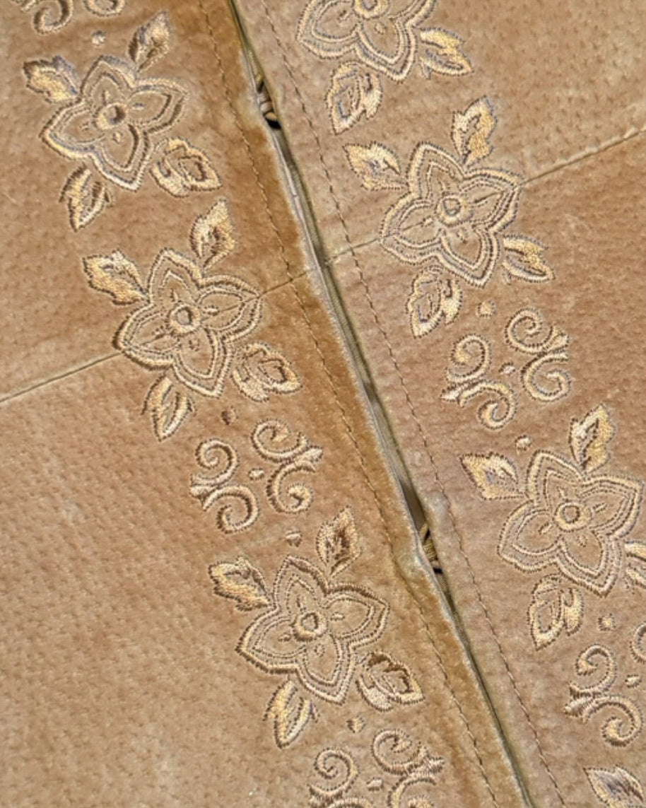 Vintage Outbrook Genuine Leather Embroidered Vest