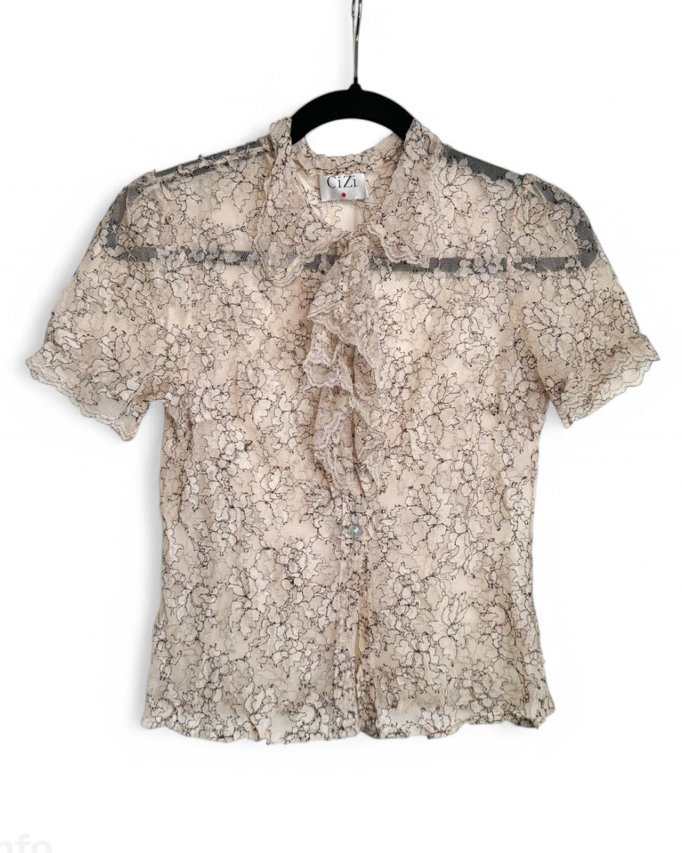 Vintage CiZi lacy button up blouse