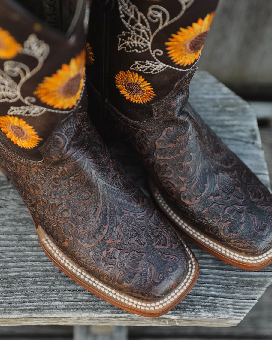 Reywelt Western Squared Toe Cowgirl Boots