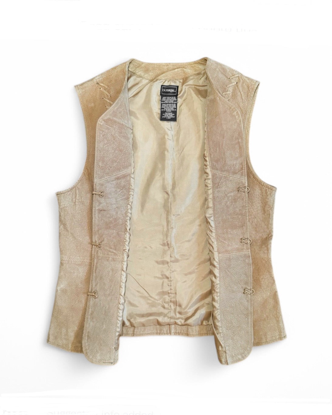 Vintage Outbrook Genuine Leather Embroidered Vest