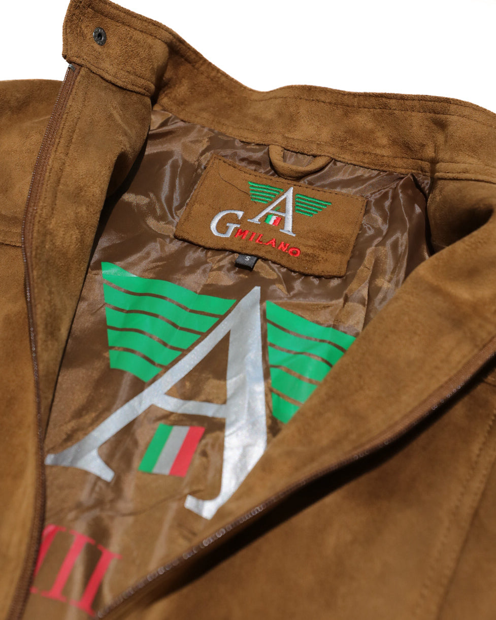 AG MILANO SUEDE BOMBER JACKET
