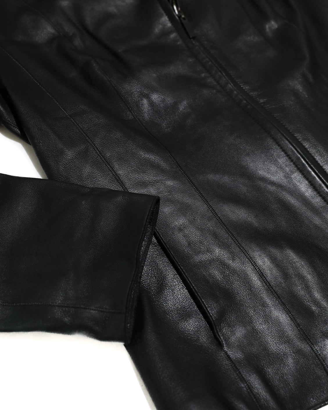 COLE HAAN WING COLLAR LEATHER JACKET