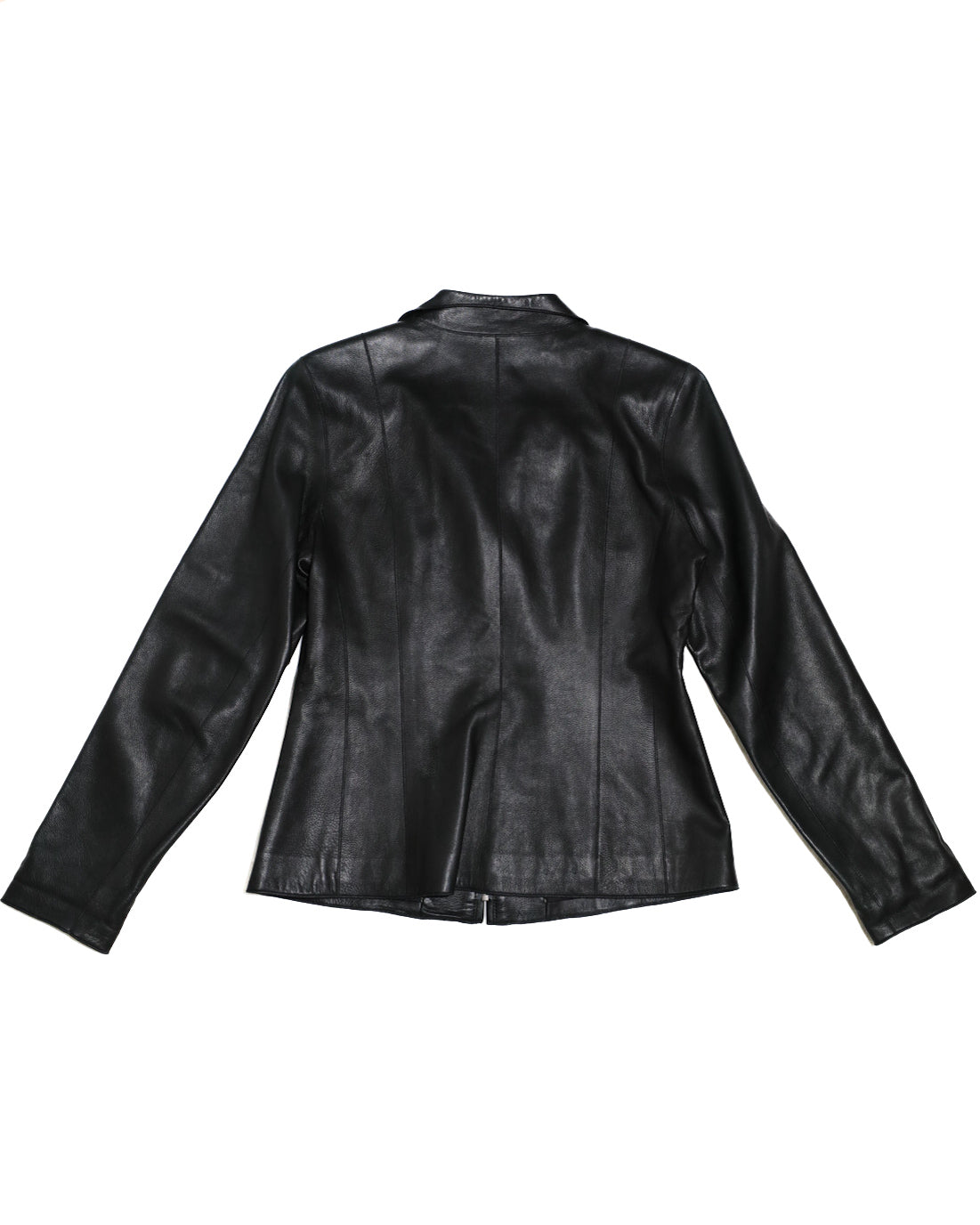 COLE HAAN WING COLLAR LEATHER JACKET