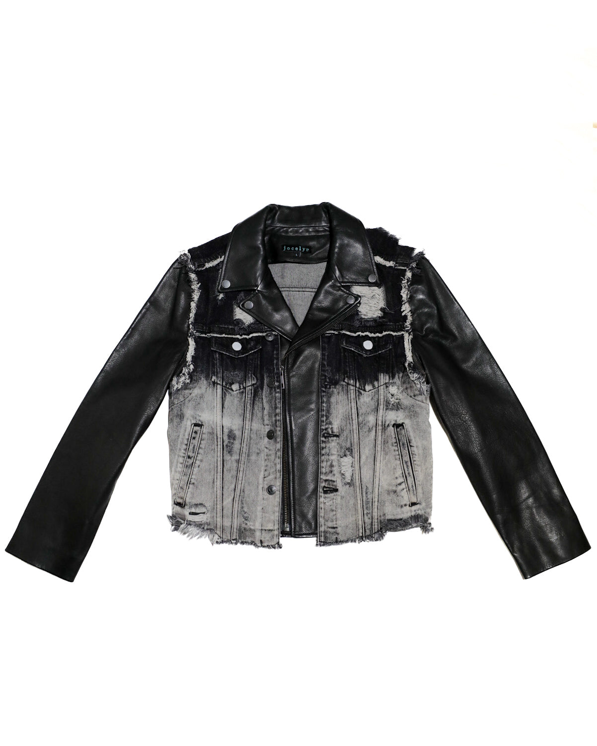 JOCELYN DISTRESSED MOTORCYCLE STYLE JACKET