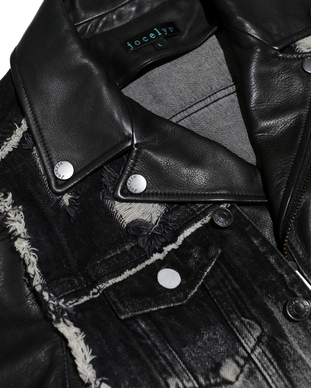 JOCELYN DISTRESSED MOTORCYCLE STYLE JACKET