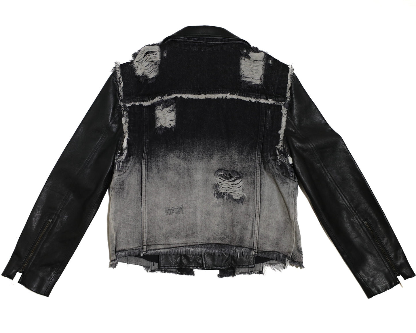 JOCELYN DISTRESSED MOTORCYCLE STYLE JACKET
