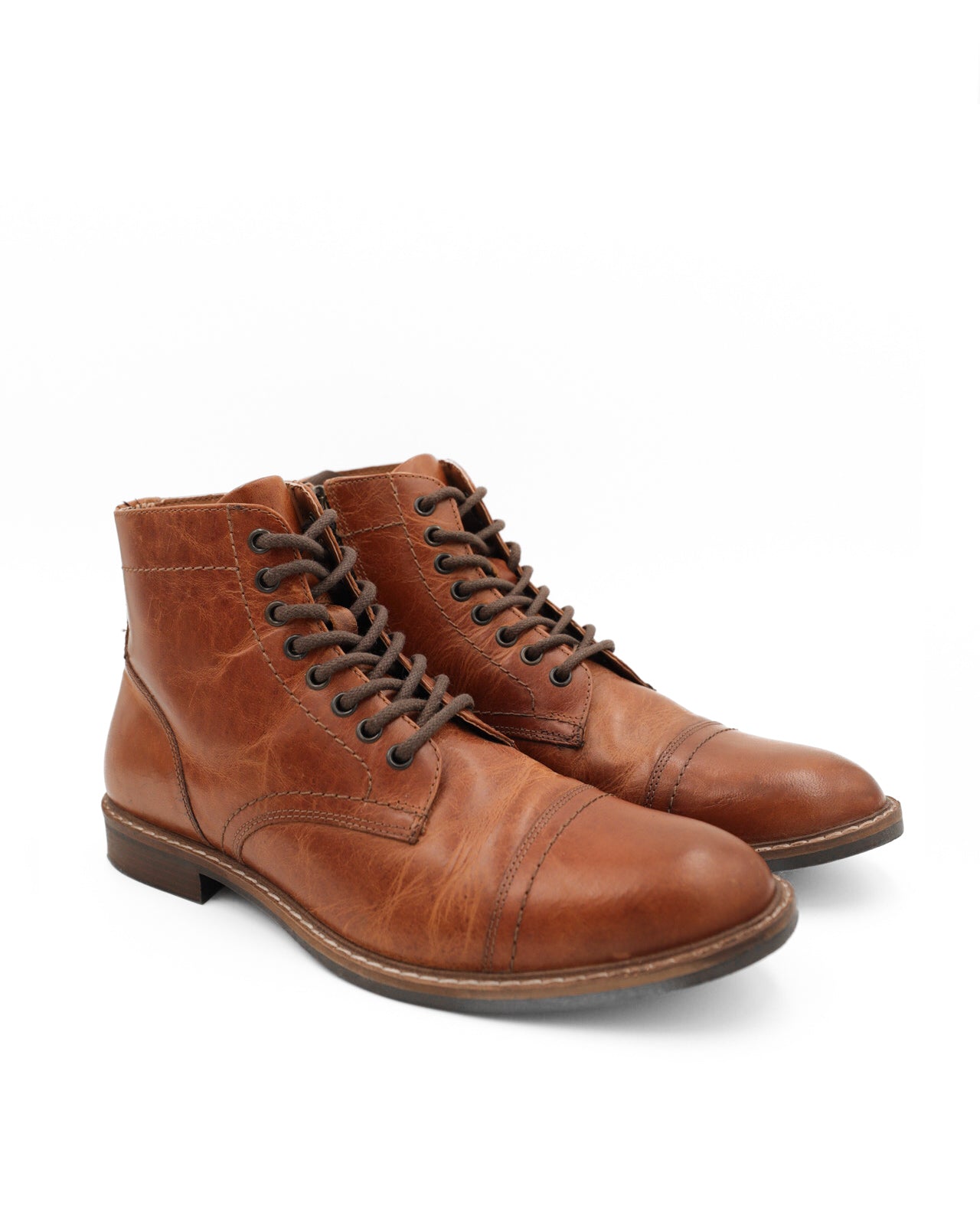 STEVE MADDEN LEATHER COMBAT BOOTS