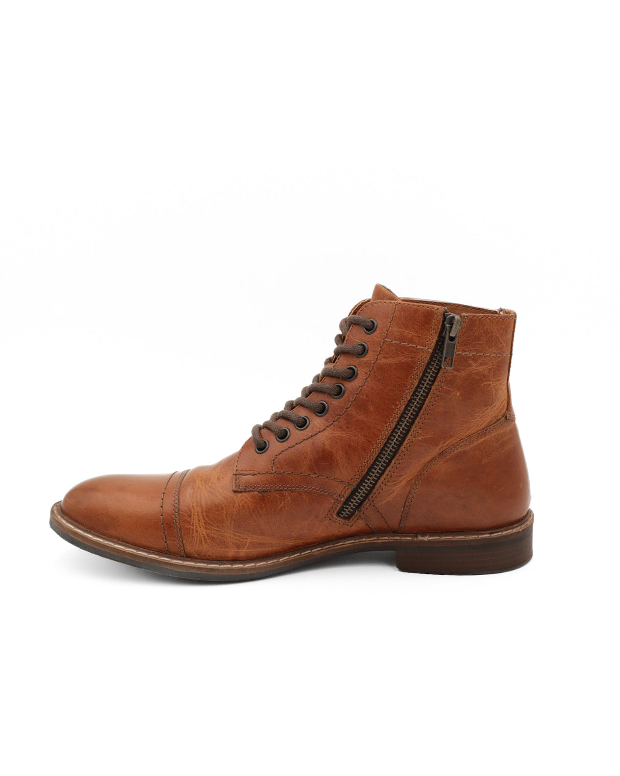 STEVE MADDEN LEATHER COMBAT BOOTS