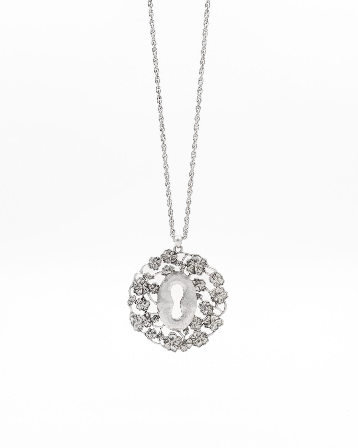 KEY & FLOWERS PENDANT