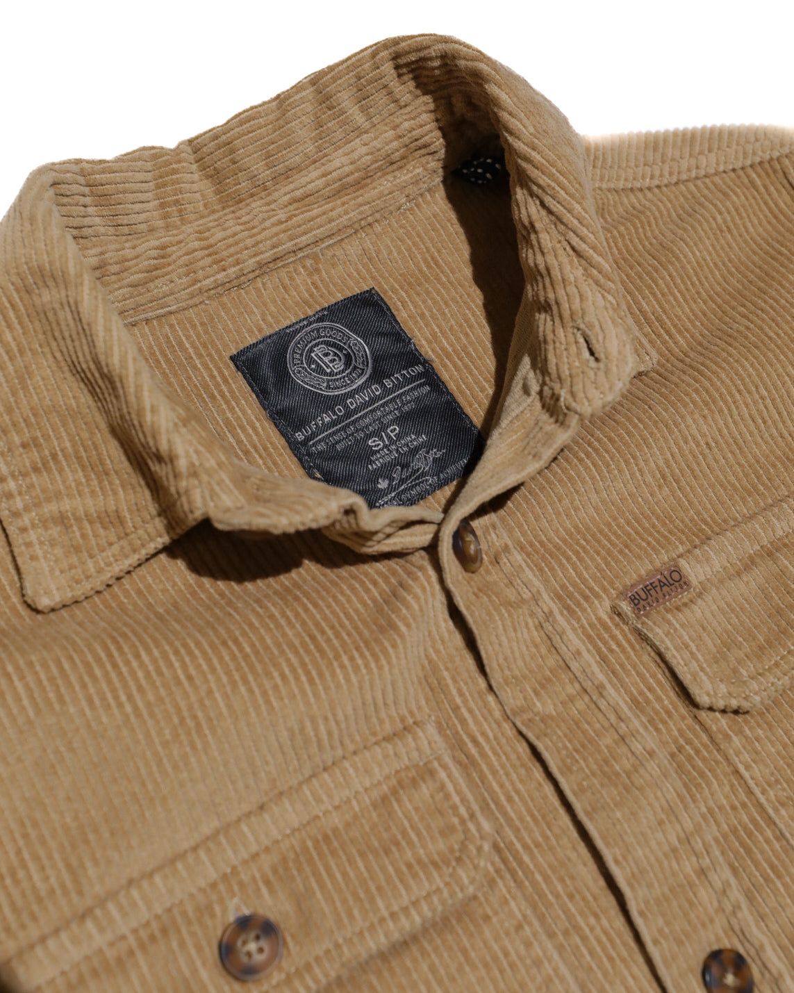 BUFFALO DAVID BITTON CORDUROY BUTTON UP
