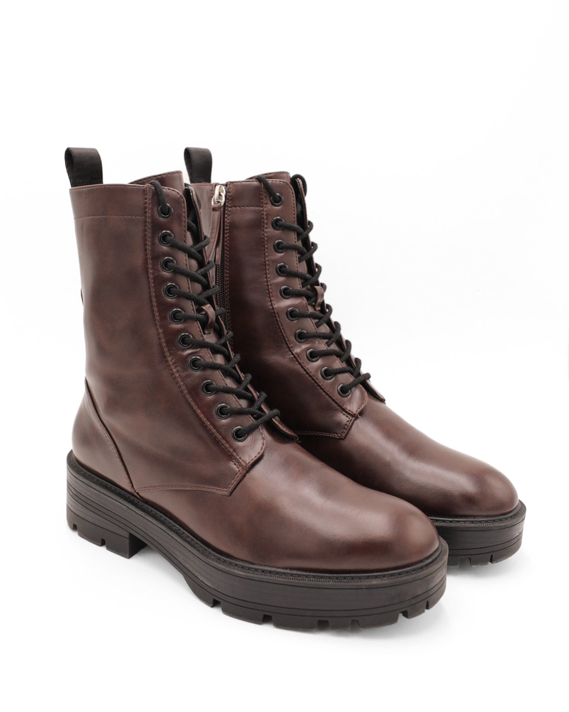 ZARA LACE-UP PLATFORM ANKLE COMBAT BIKER BOOTS