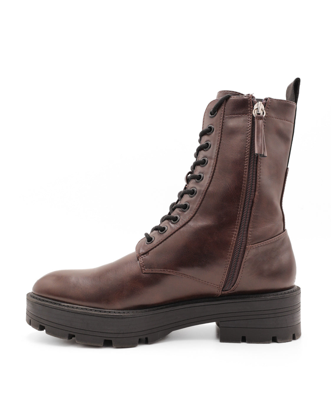 ZARA LACE-UP PLATFORM ANKLE COMBAT BIKER BOOTS