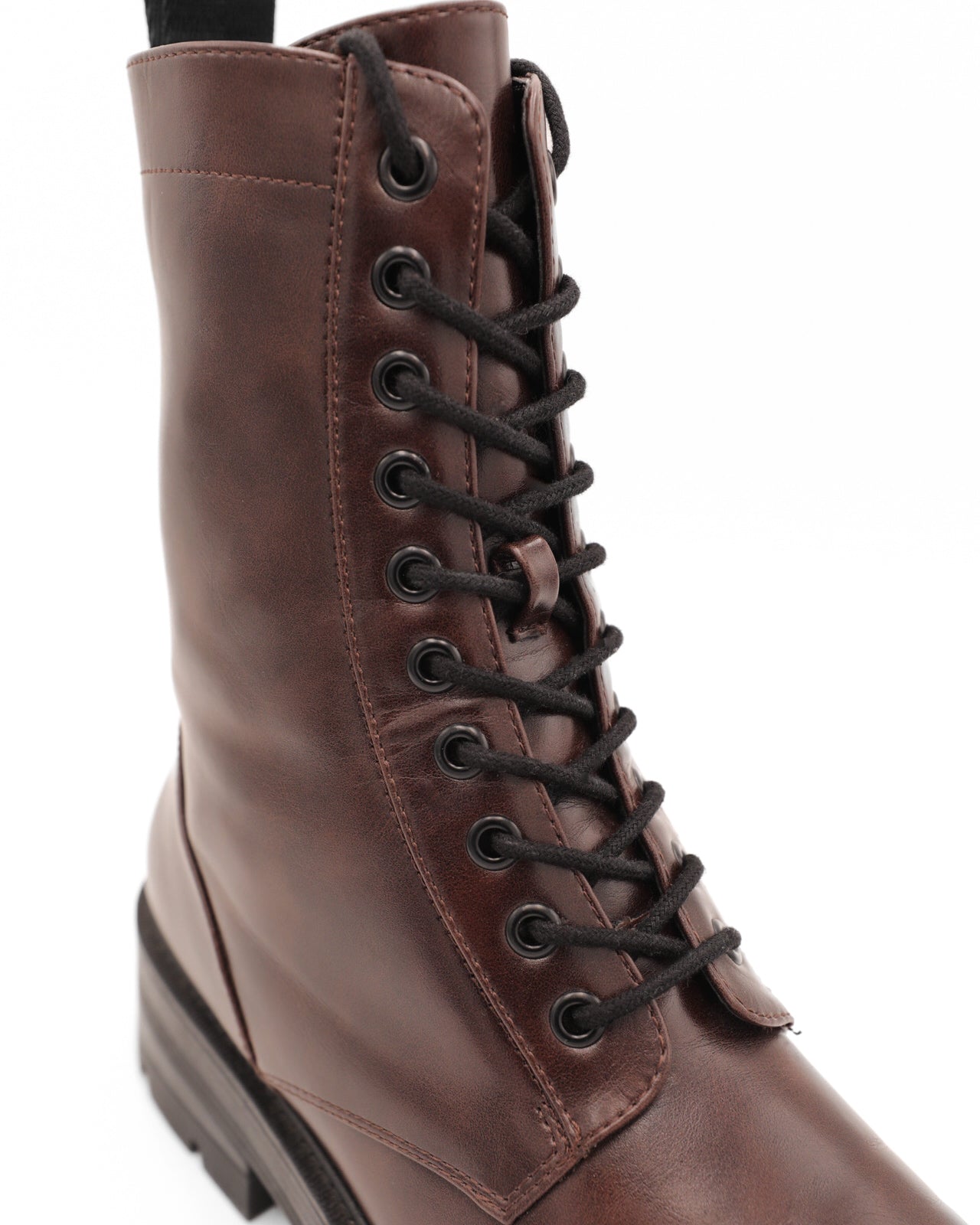 ZARA LACE-UP PLATFORM ANKLE COMBAT BIKER BOOTS
