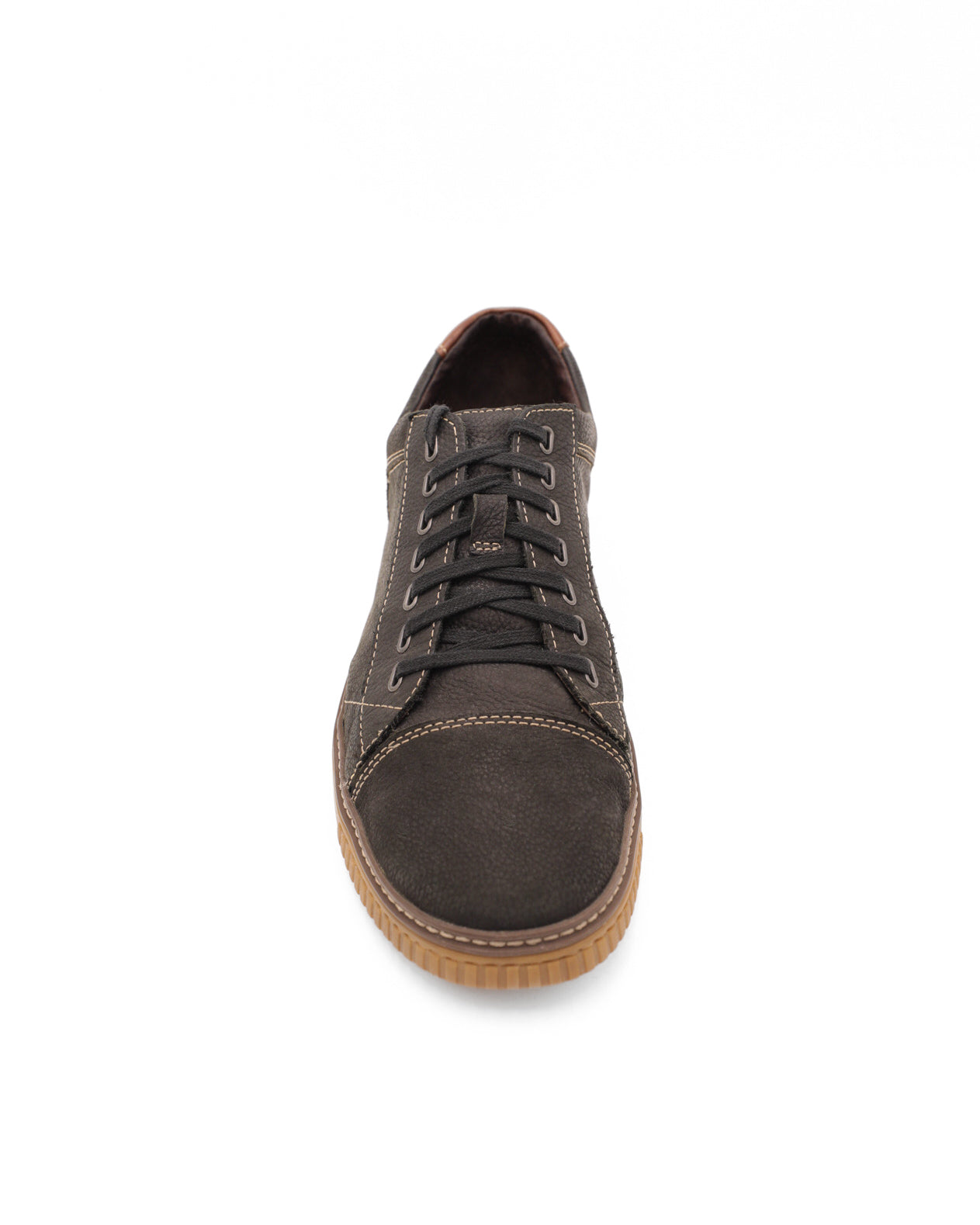 JOHNSTON AND MURPHY GRAPHITE GRAY LEATHER SNEAKERS
