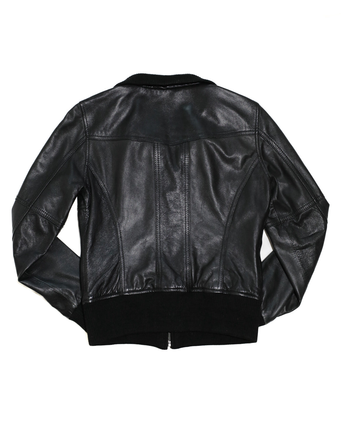 MARC NEW YORK QUILTED BOMBER LEATHER JACKET