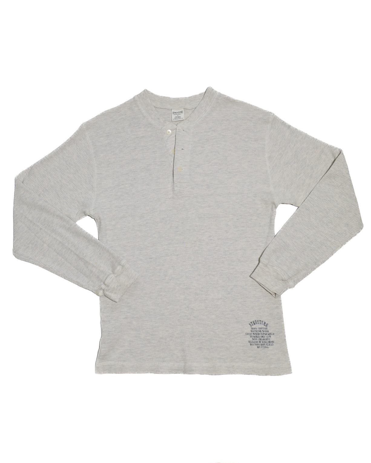 VINTAGE STRUCTURE THERMAL WAFFLE WEAVE HENLEY