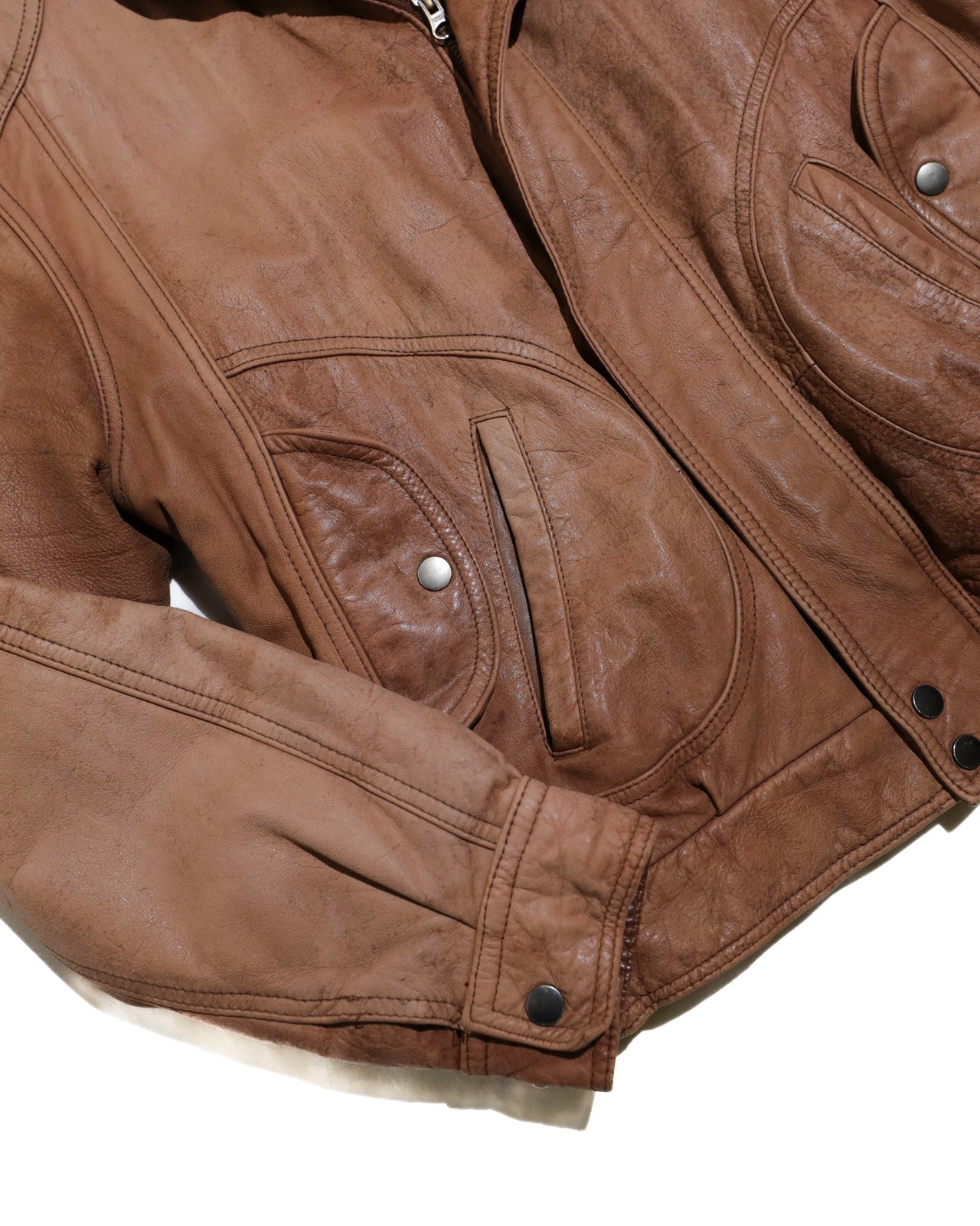VINTAGE MENS REED SPORTSWEAR LEATHER BOMBER JACKET