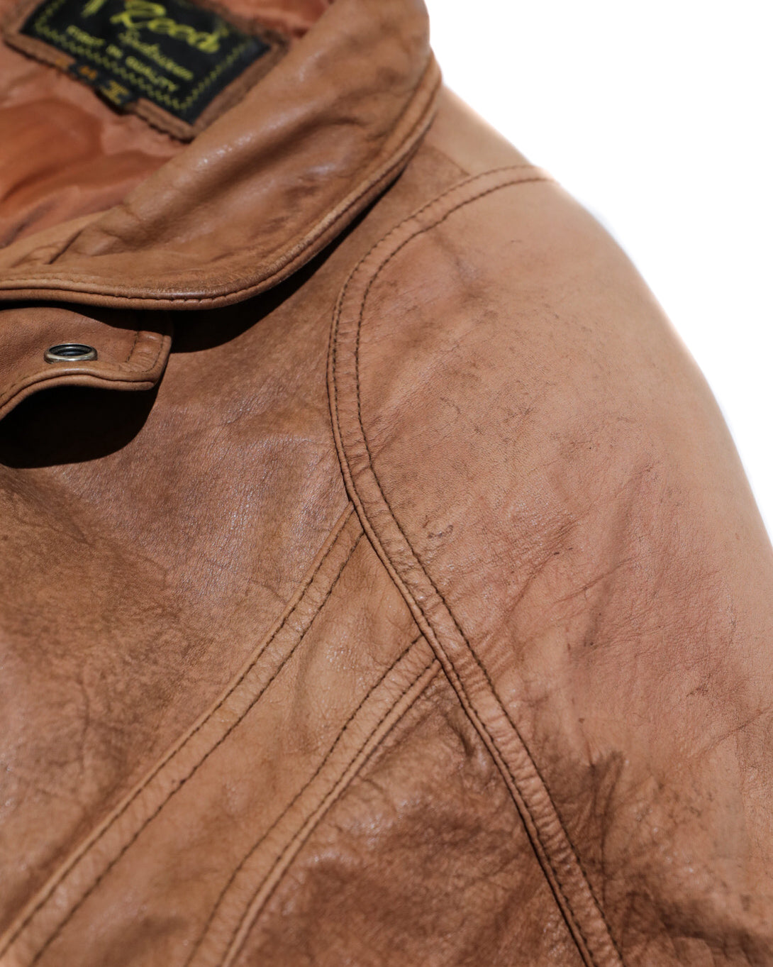 VINTAGE MENS REED SPORTSWEAR LEATHER BOMBER JACKET