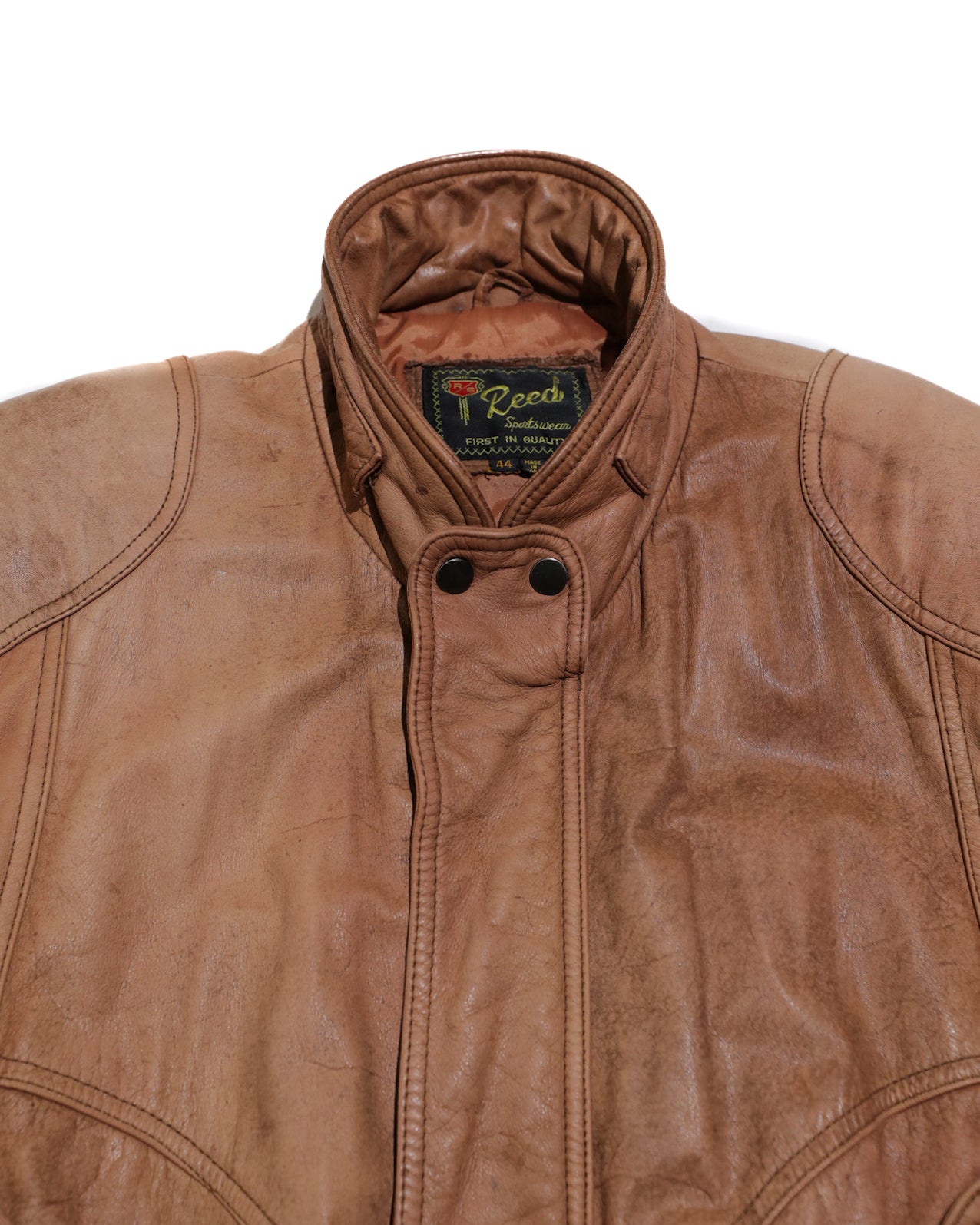 VINTAGE MENS REED SPORTSWEAR LEATHER BOMBER JACKET