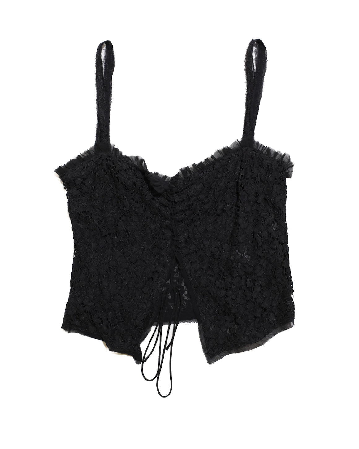 BRAND NEW ZARA LIMITED EDITION FLORAL CROP TANK TOP WITH LACE-UP FRONT