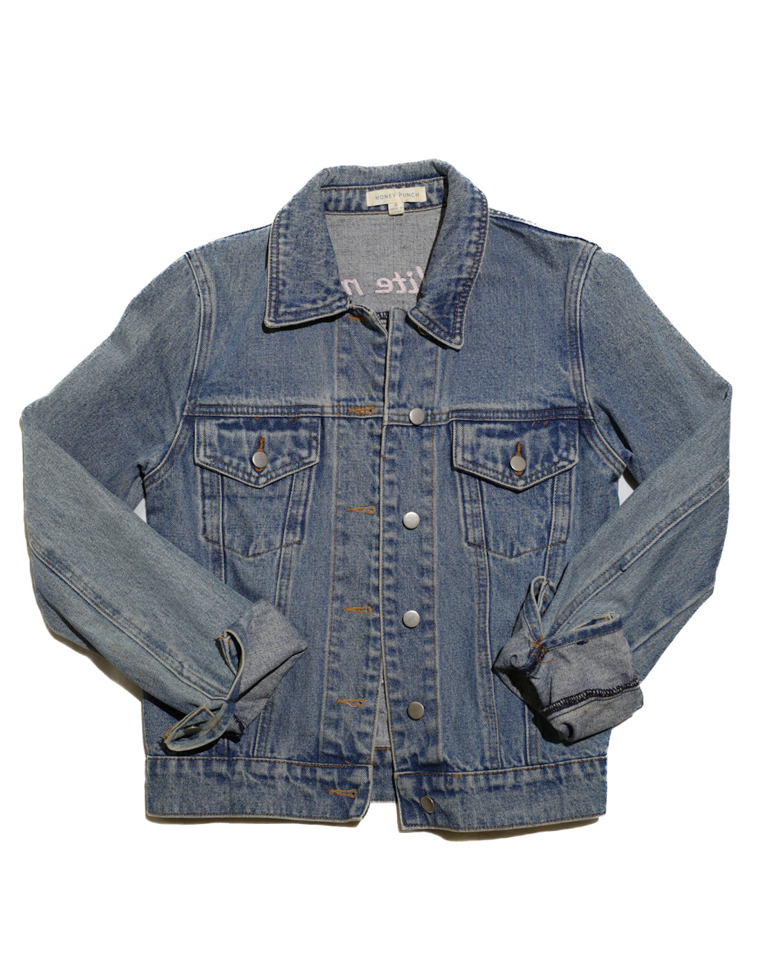 HONEY PUNCH EMBROIDERED DENIM JACKET
