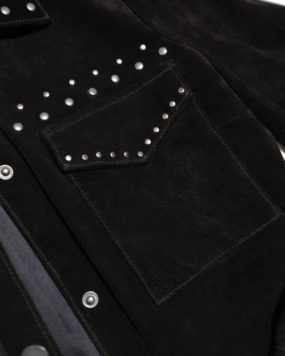 BAGATELLE NYC WOMENS BLACK STUDDED GENUINE SUEDE JACKET