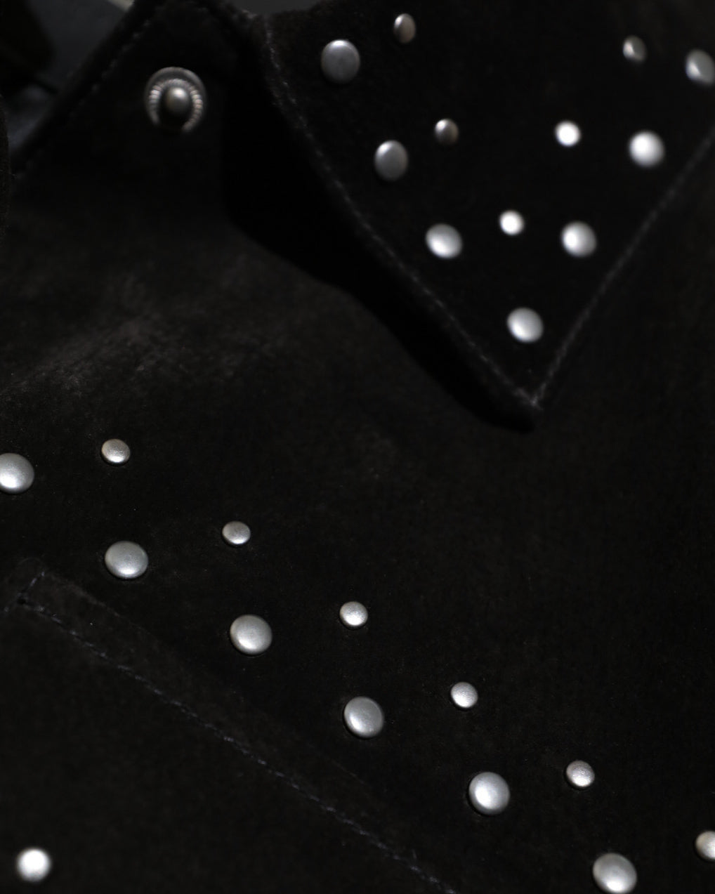 BAGATELLE NYC WOMENS BLACK STUDDED GENUINE SUEDE JACKET