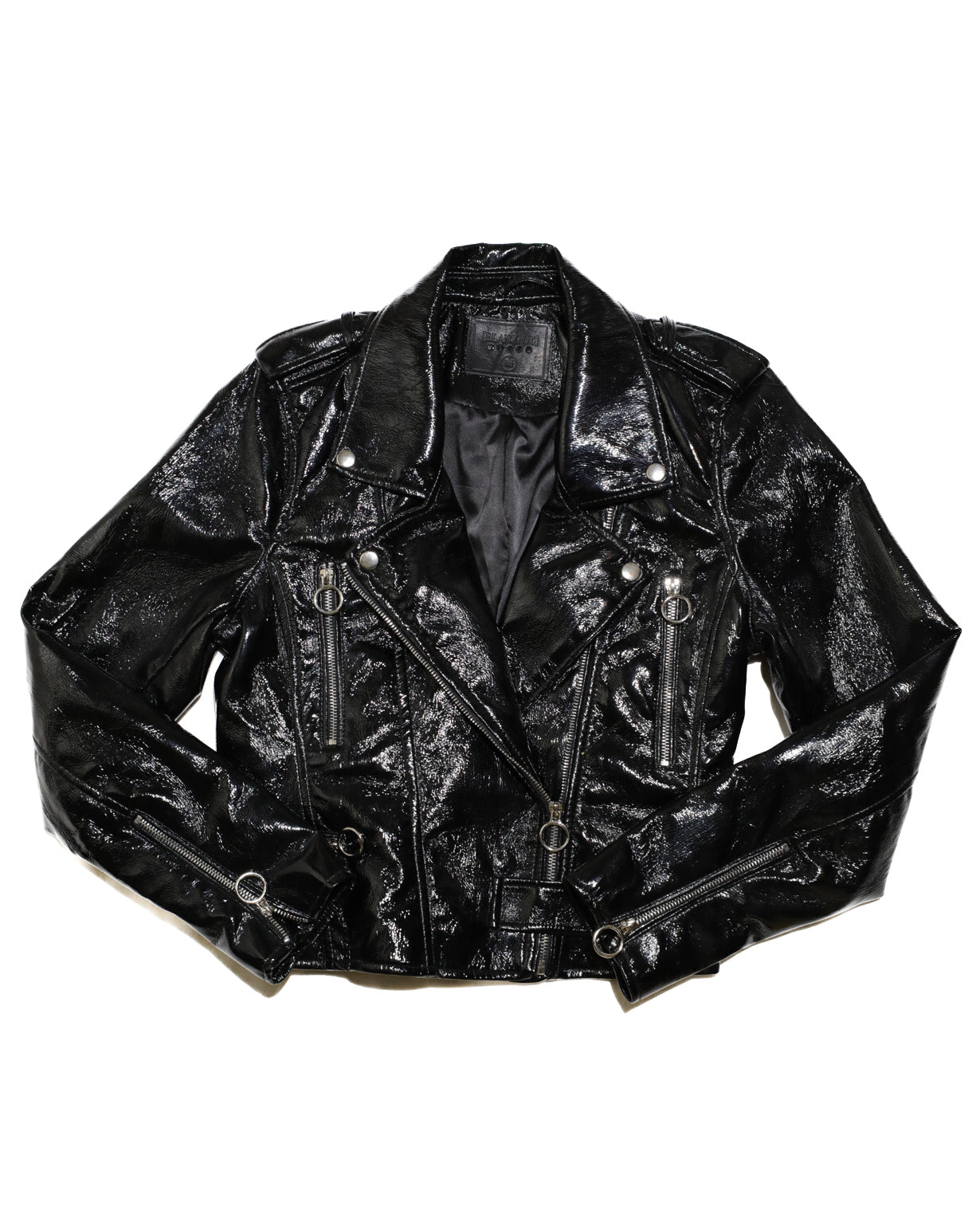 BLANK NYC WOMENS FAUX LEATHER MOTO JACKET