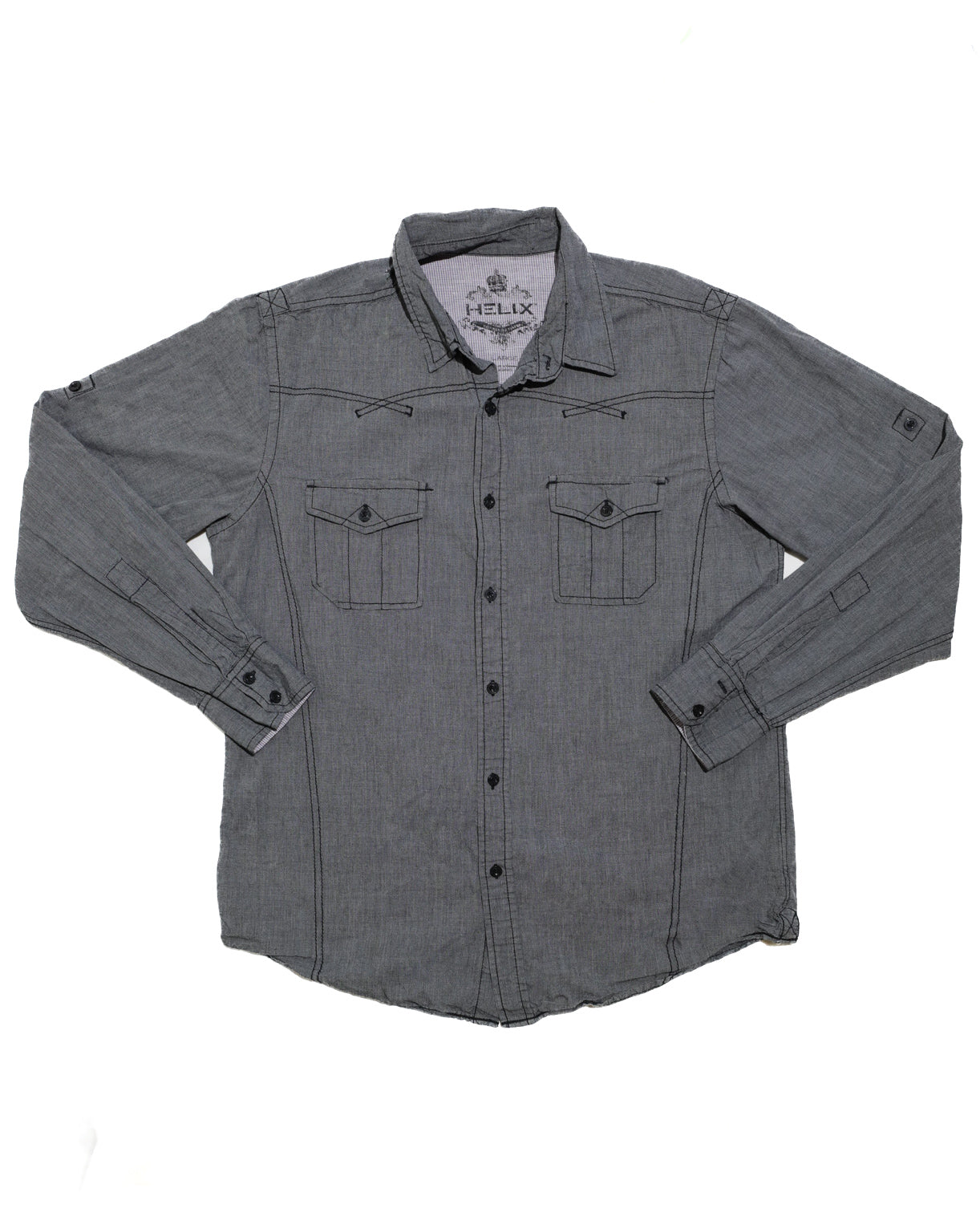 Helix Men's Western Style Button Up Shirt