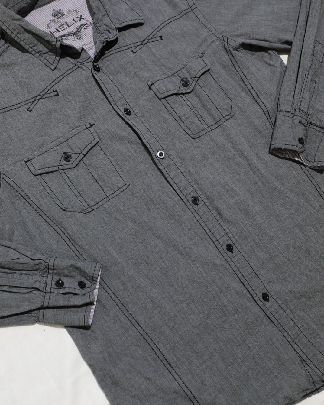 Helix Men's Western Style Button Up Shirt
