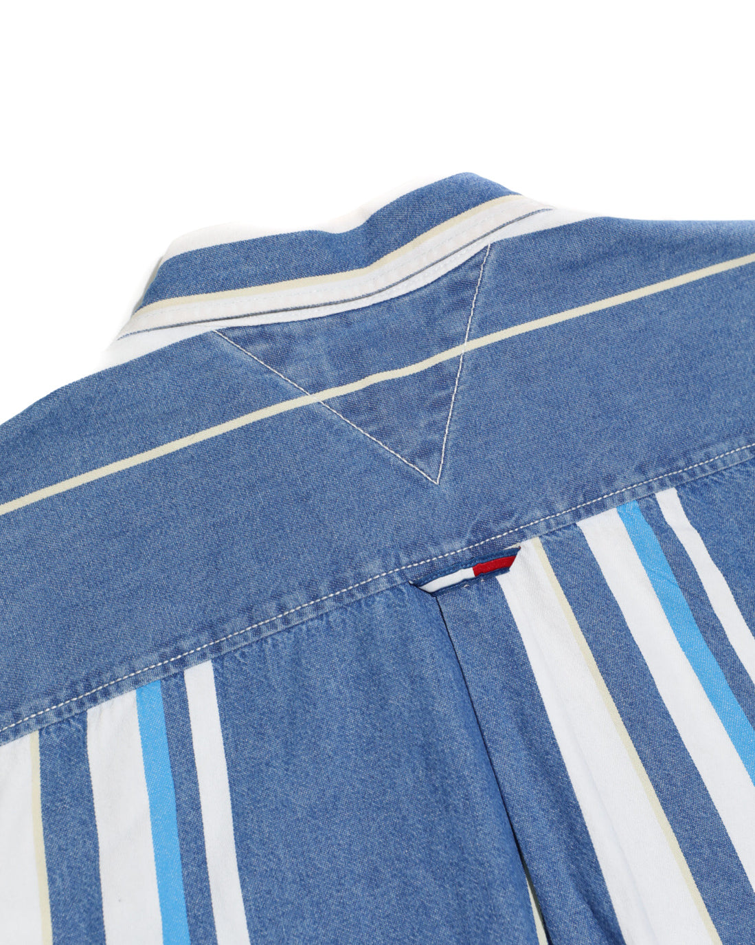 Tommy Jeans Mens Striped Denim Button Up Shirt