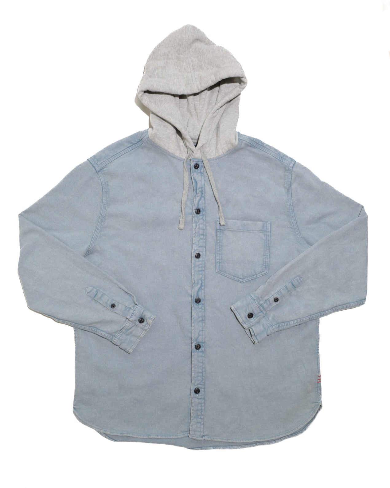 BDG Shaket Faded Button Up Hoodie