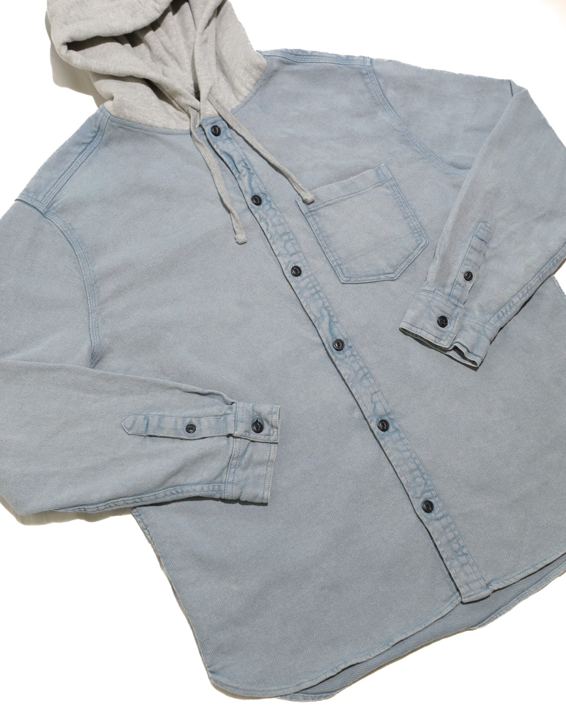 BDG Shaket Faded Button Up Hoodie