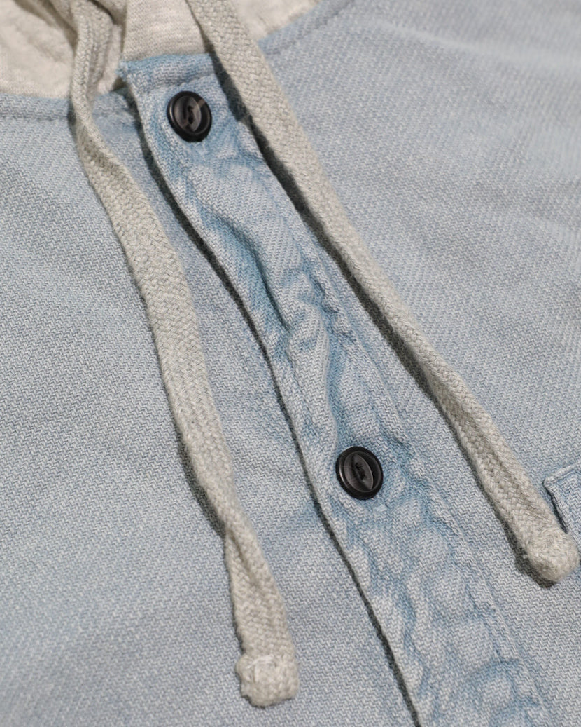 BDG Shaket Faded Button Up Hoodie