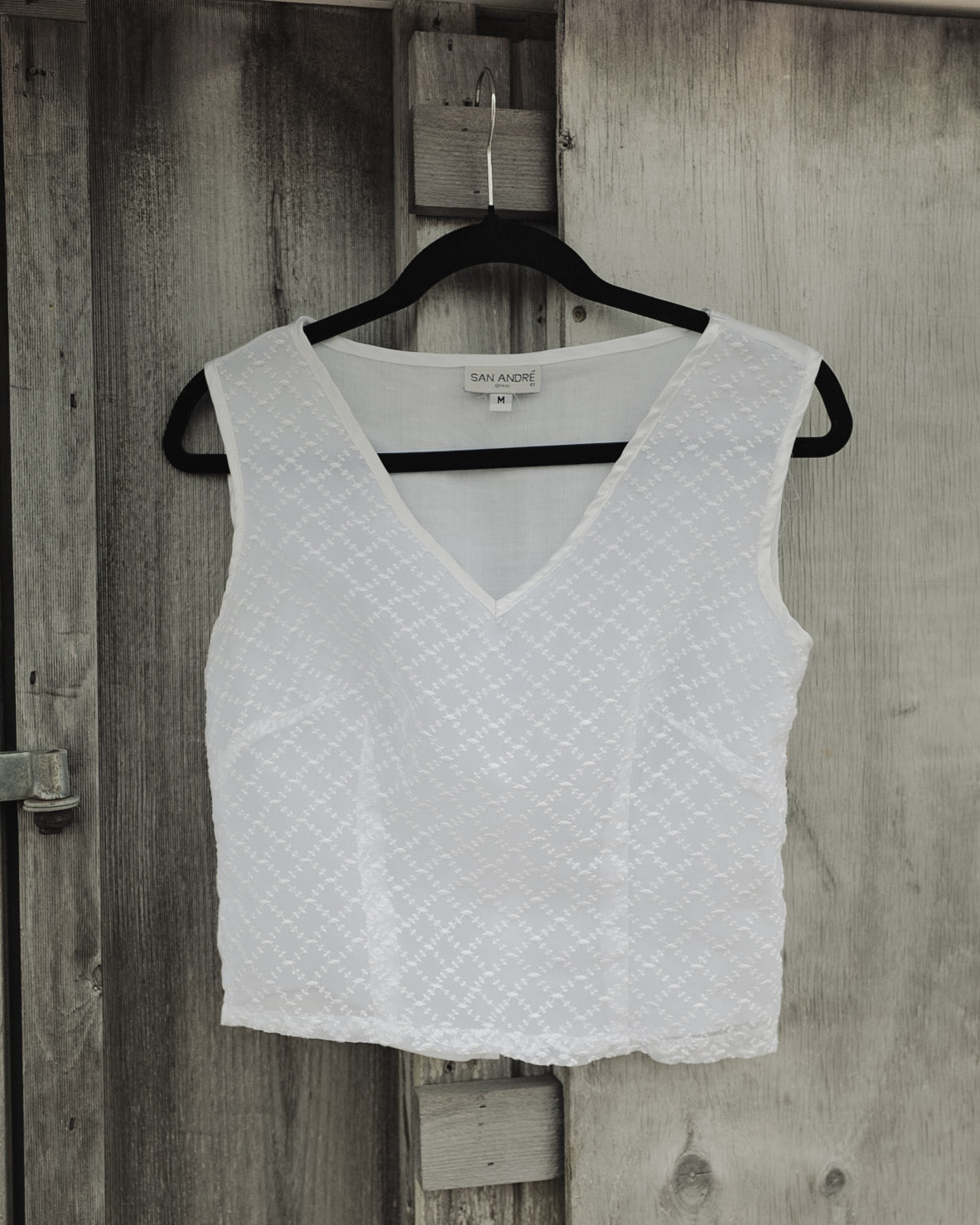 Vintage 90's Embroidered Textured Summer Top