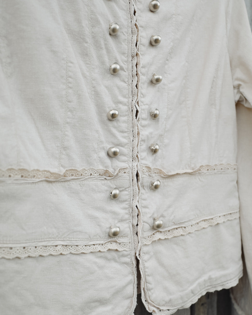 Crystal Candy Y2K Linen Top/ Jacket