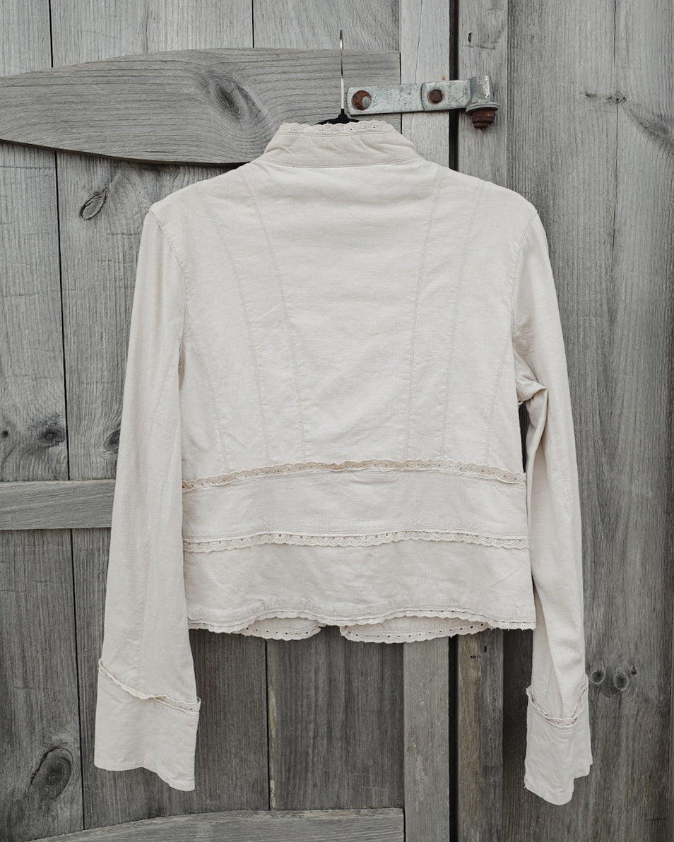 Crystal Candy Y2K Linen Top/ Jacket