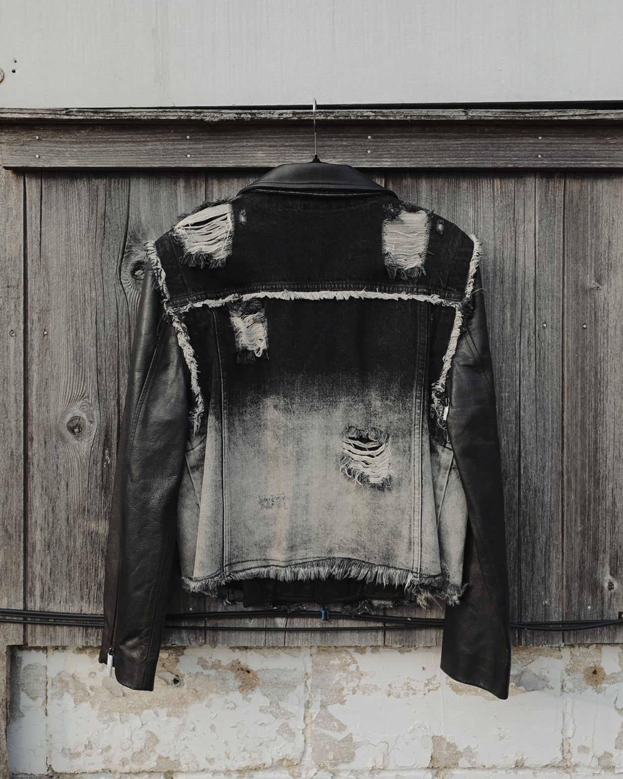 JOCELYN DISTRESSED MOTORCYCLE STYLE JACKET
