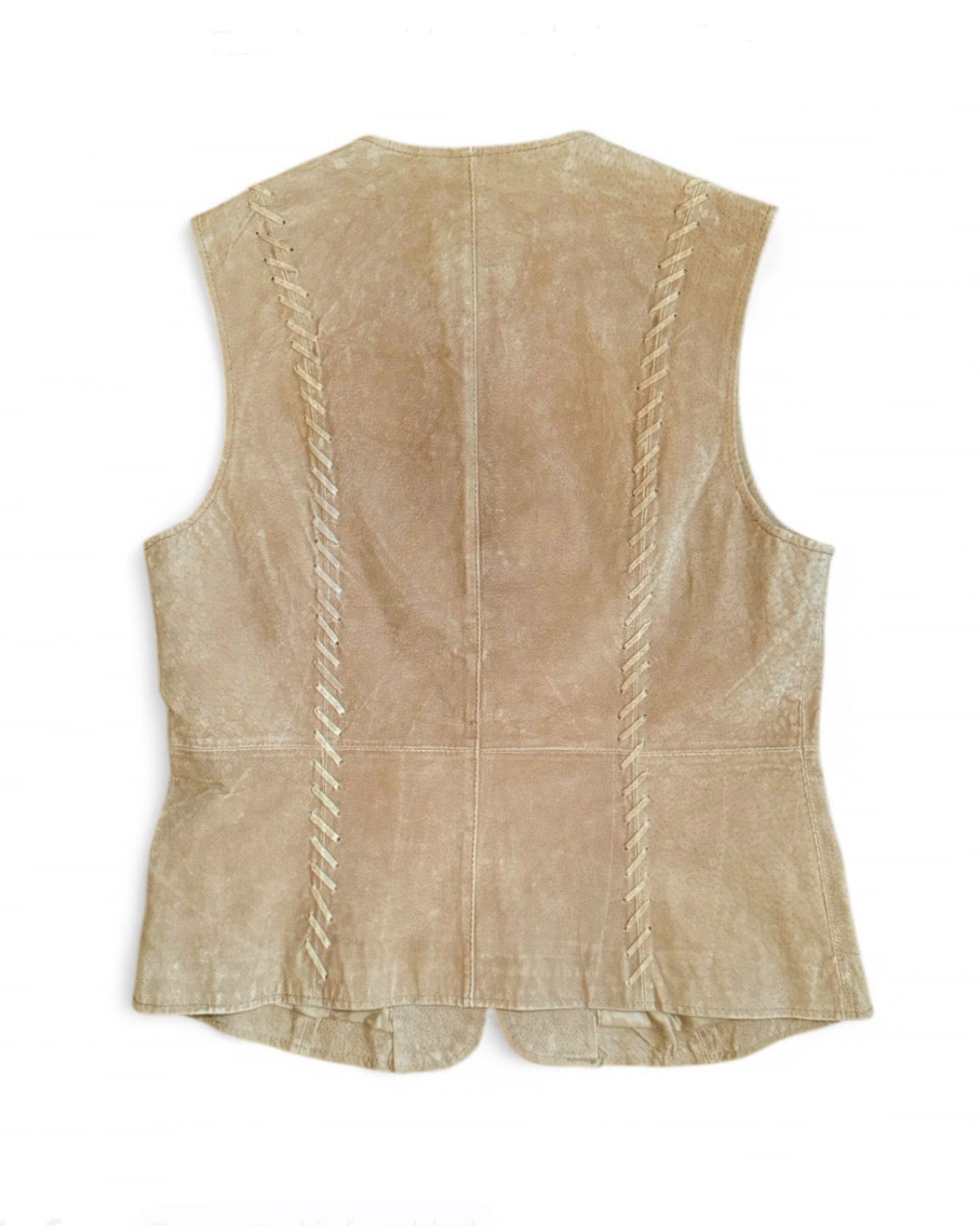 Vintage Outbrook Genuine Leather Embroidered Vest