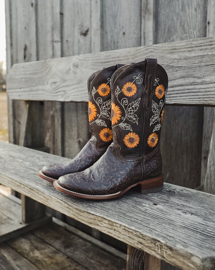 Reywelt Western Squared Toe Cowgirl Boots
