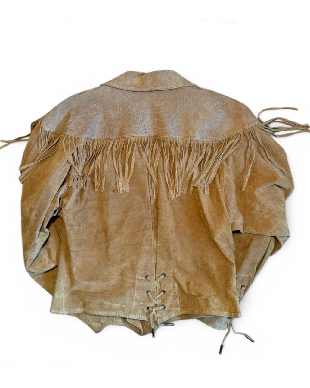 Vintage Winlit Western Fringe Suede Jacket