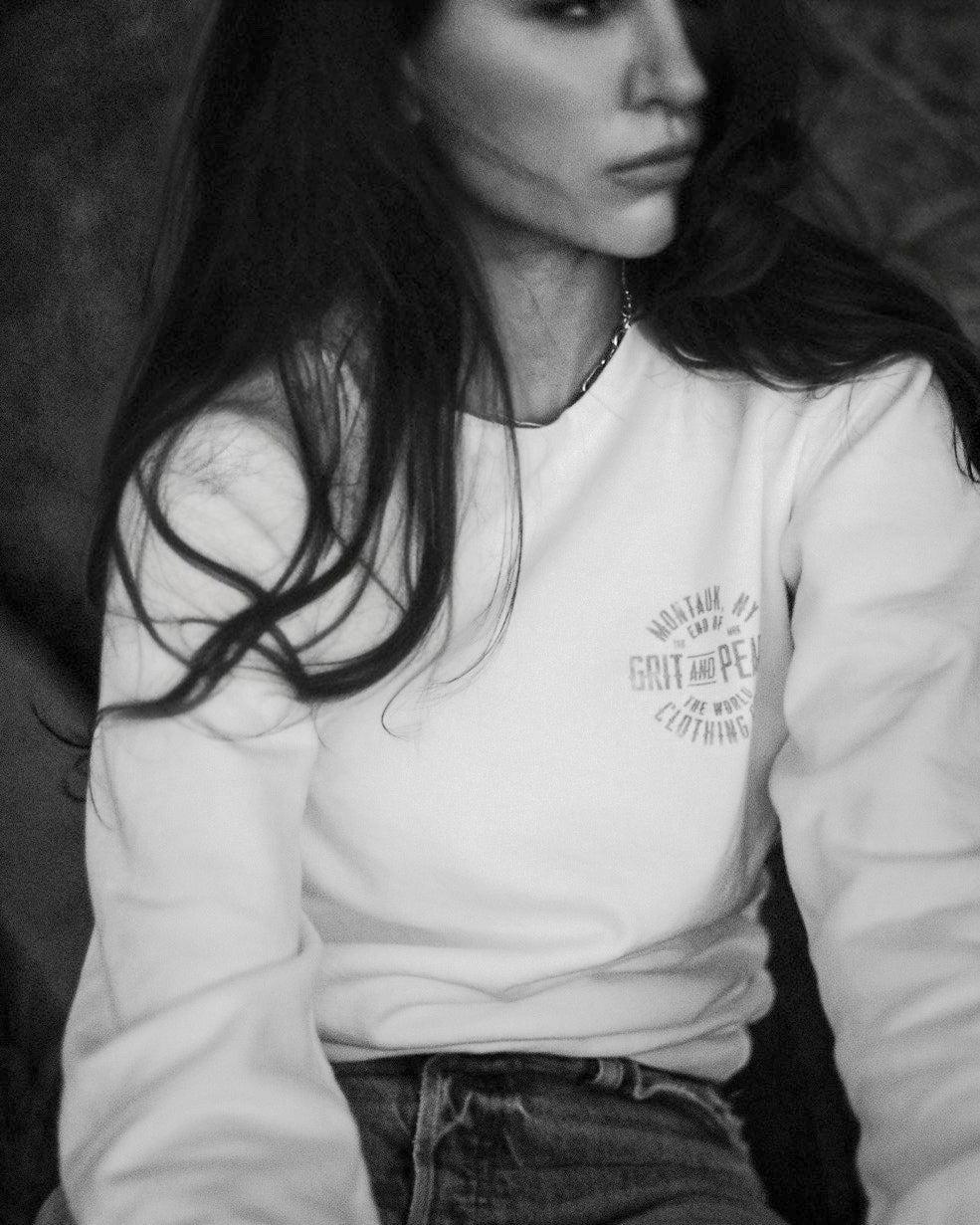CREWNECK SWEATSHIRT - WHITE X PEPPER GRAY
