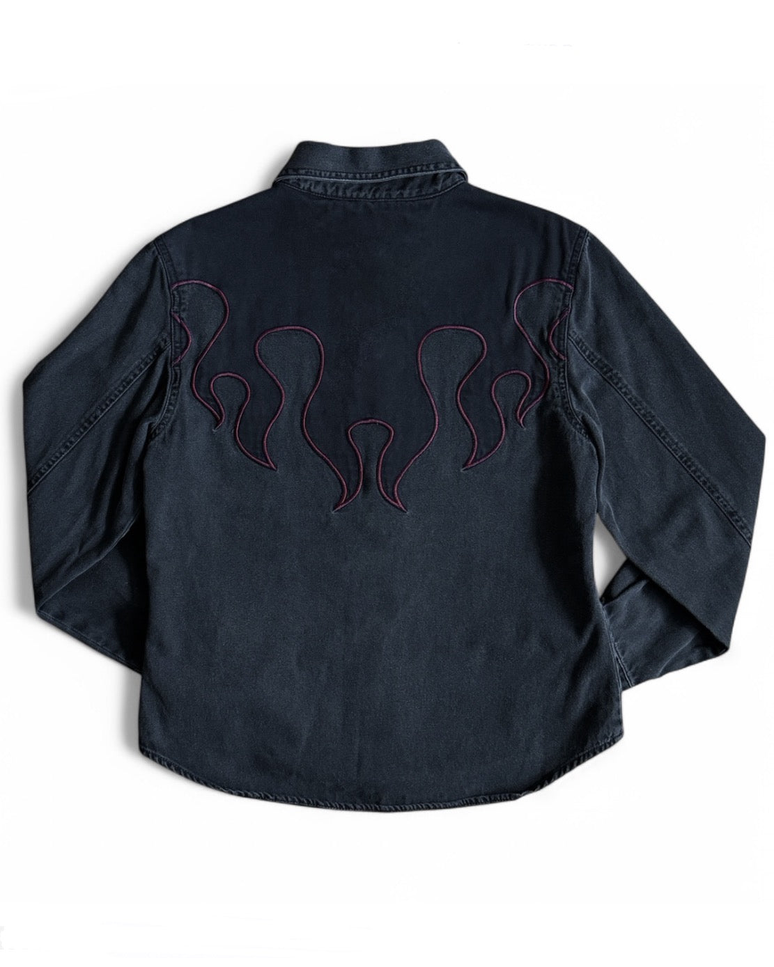 Vintage Style Harley Davidson Black Denim Shirt