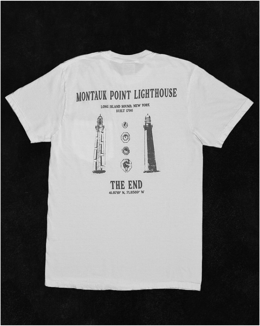 MONTAUK LIGHTHOUSE POCKET TEE - PEPPER GRAY X WHITE