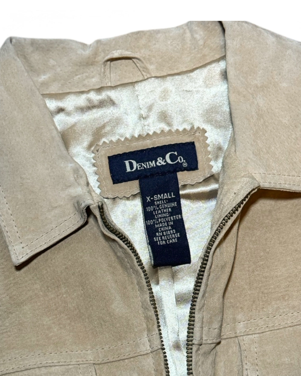 Denim&Co Suede Leather Jacket